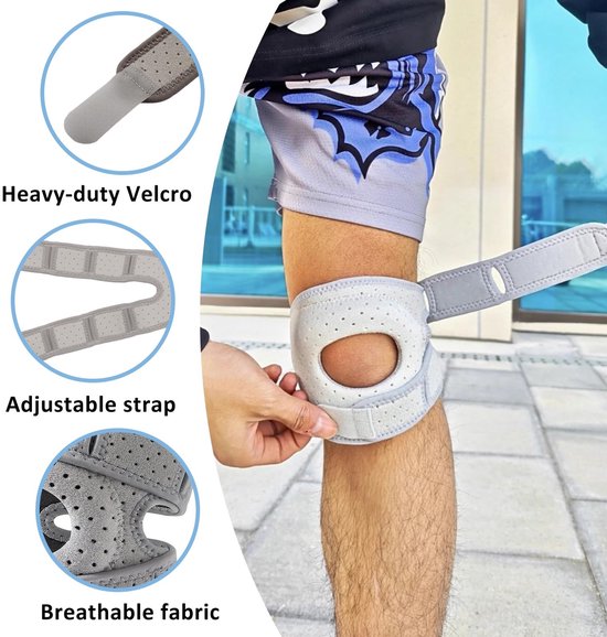 Kniebandage voor Wellness en Pijnverlichting, Set van 2, Patella Stabilisatie, Ondersteuning voor Sporters en Dansers, Vermindering van Belastingen en Blessures — afbeelding 5