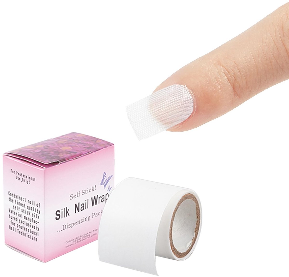 Dailygoods- Nagelverlengingen Zelfklevend - Glasvezelzijde - Nagelreparatie - Plakband - 3 cm x 1 m - Duurzaam Herstel - Nagelfolie