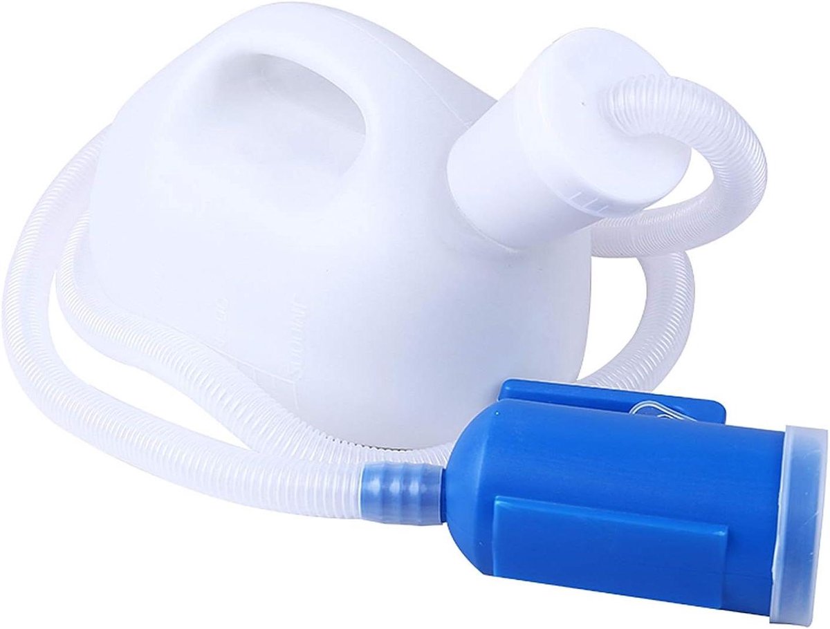 Urine Fles - Plasfles Mannen - Thuis Zorg - Lekvrij Ontwerp - 2000 ML Capaciteit - Wit