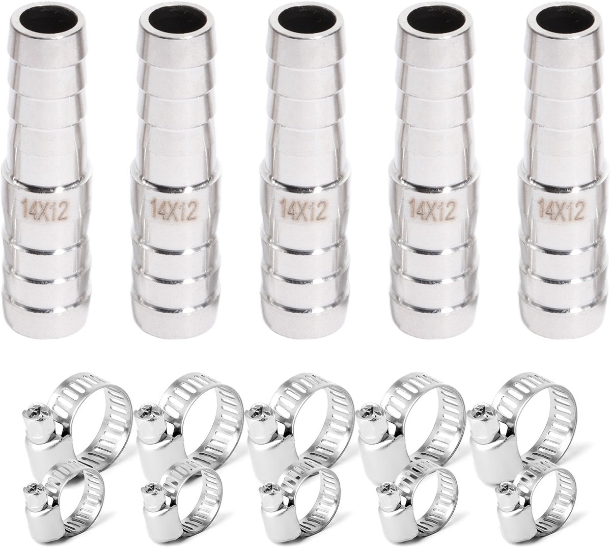 RVS Slangtule - 14mm/12mm - Buitendraad