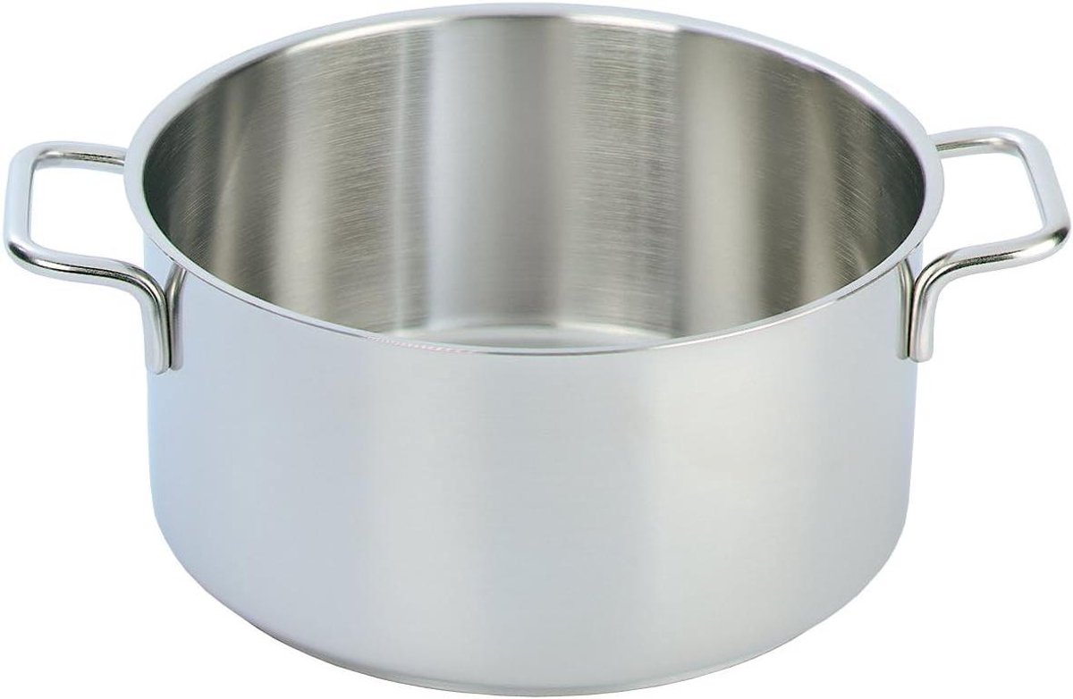Kookpan Zonder Deksel - Sauspan - Klassiek Koken - Ovenbestendig Materiaal - 20 cm Diameter - Zilver