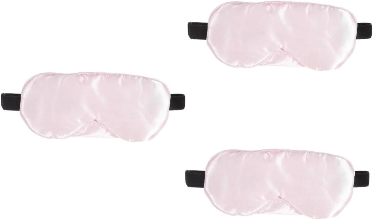 Slaapmasker Set - Oogmasker Nacht - Licht Blokkeren - Volledige Verduistering - 3 Stuks - Zwart