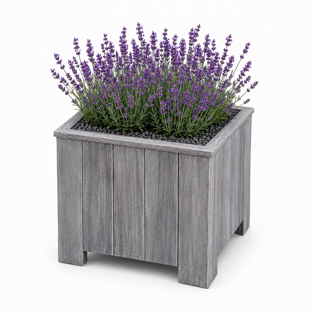 Storm Plantenbak S - 30x30 cm - Grijs - Acaciahout FSC - voor Binnen, Buiten en Balkon
