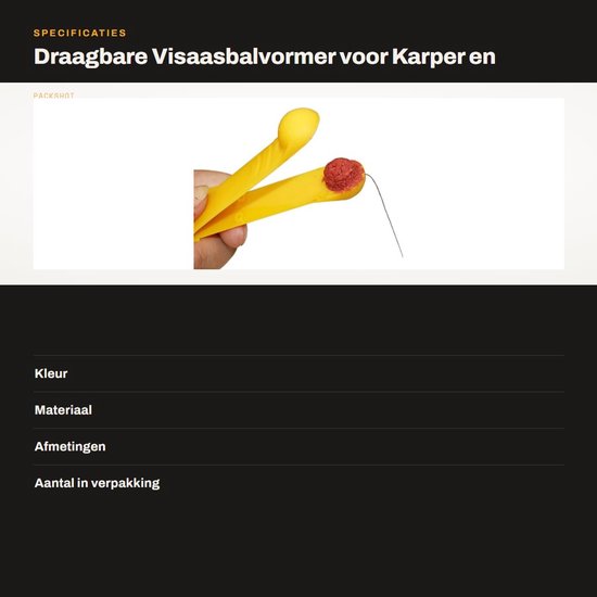 Visaasmal 2 Stuks - Draagbare Aasballenmaker - Voor Boilie-Aas - Voor Karper/Meerval - Eenvoudig Ontwerp - Afmetingen 9x3 cm — afbeelding 3