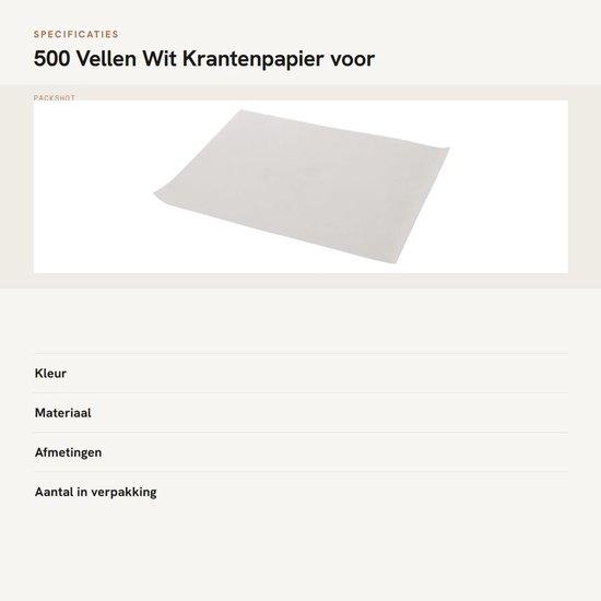 Een enkel vel wit krantenpapier.