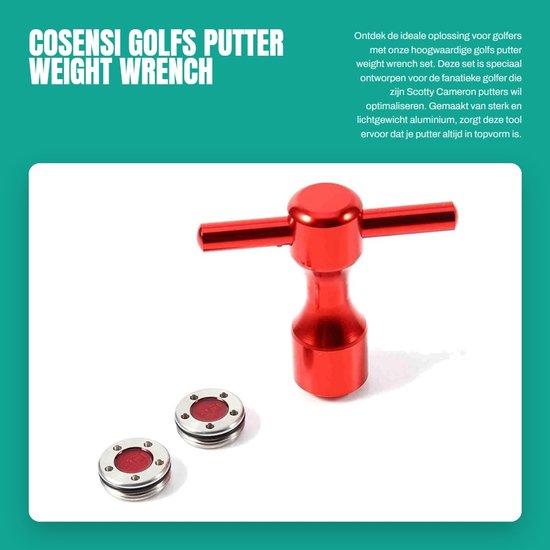 Dailygoods- Puttergewicht Set 20g - Hoogwaardige Aluminium Legering - Vervangende Gereedschap - Geschikt voor Scotty Cameron - Lichtgewicht - Duurzaam - Puttergewichtset van Dailygoods — afbeelding 4