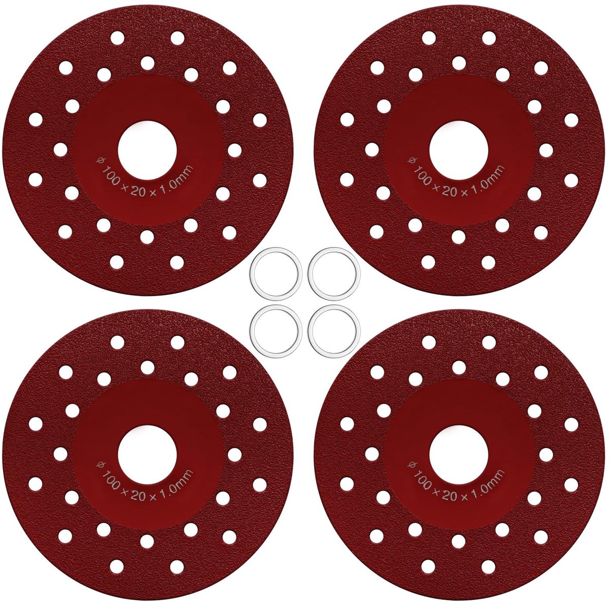 Dailygoods- Diamantzaagblad - Set van 4 - Bevel/Schuine rand - Slijpschijf - Geschikt voor steen - Hoogwaardige kwaliteit - Zaagblad