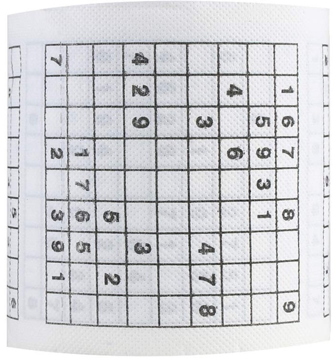 Dailygoods- Toiletpapier Grappige Sudoku - Houtpulp - 1 rol - Comfortabel afvegen - Geen geur - Delicaat en flexibel - Grappig Toiletpapier