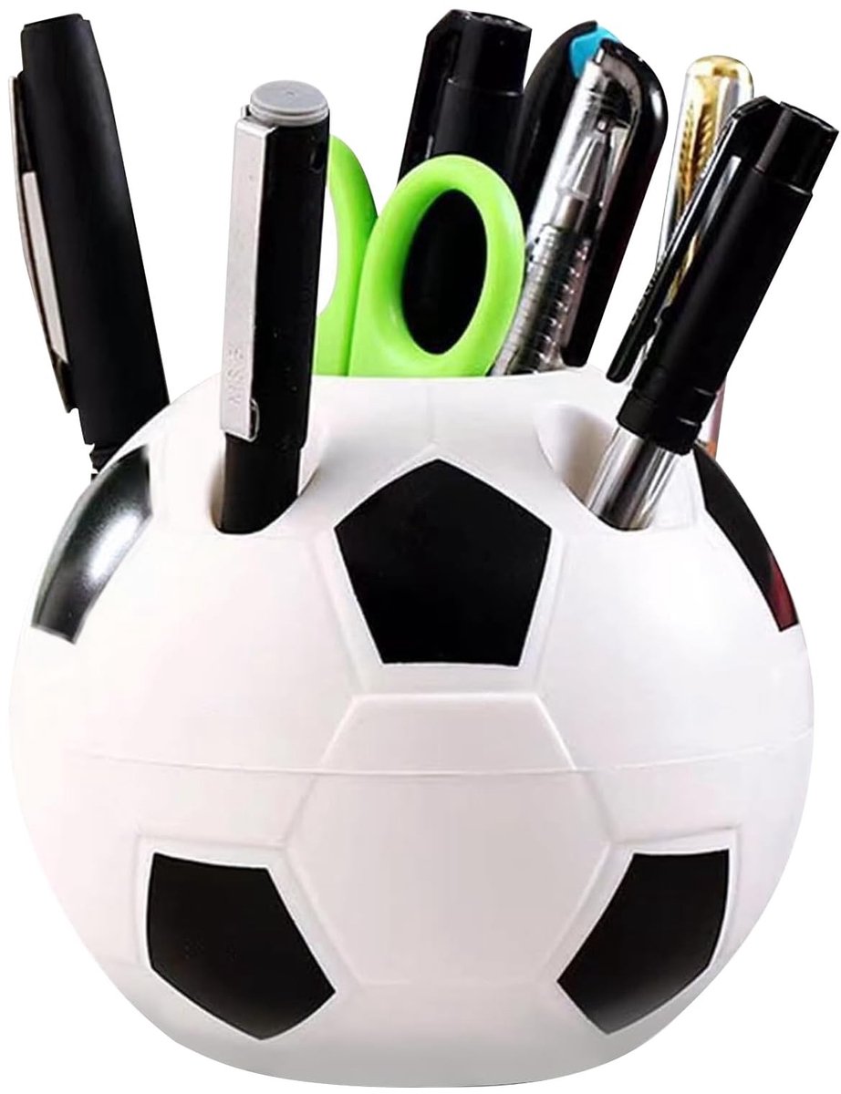 Dailygoods- Pennenhouder Voetbalthema - Bureau Organizer - Duurzaam Kunststof - Pennenbakje - School/Kantoor - BPA-vrij - Ruimte voor Schrijfwaren