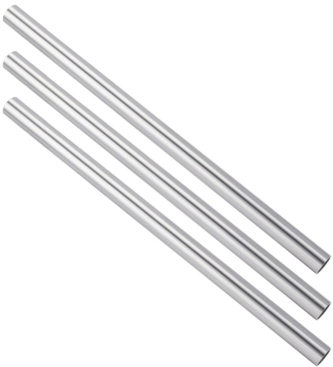 Dailygoods- Stalen Buis 3 Stuks - Koudgewalst - Naadloos - Roestvrij Staal 304 - 0,6 Inch OD - 0,5 Inch ID - 30,7 cm Lengte - Metalen Pijp