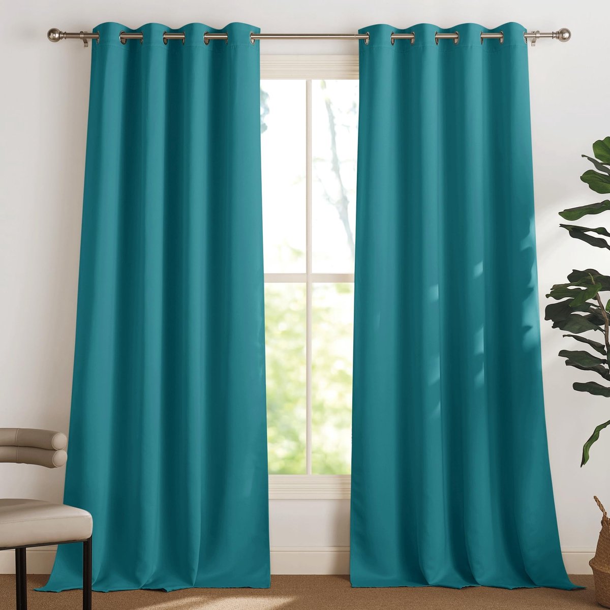 Dailygoods- Gordijn Blackout - Ondoorzichtig - Raamdecoratie - 140 cm Breedte - 245 cm Hoogte - 2 Stuks - Verduisterend