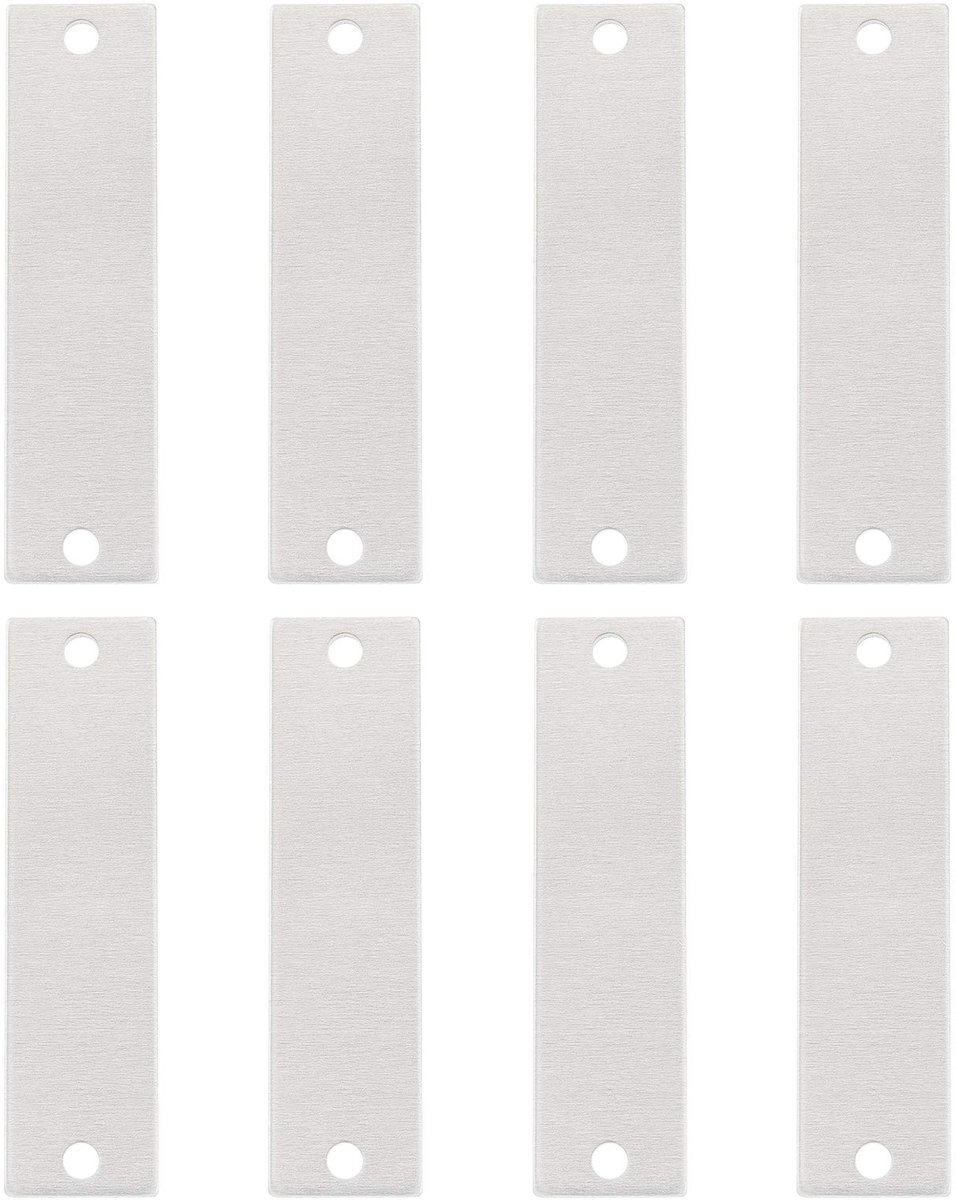Dailygoods- Opbergdoos - 30 verpakkingen aluminium connectoren - Rechthoekig - Linten met 2 gaten - Hondenarmbanden - Etiketten - Creatieve omgeving - Opbergdoosje
