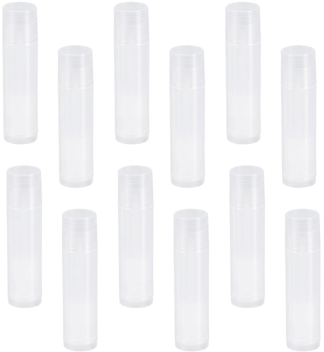 Dailygoods- Lippenstift Leeg - 25 Stuks - Polypropyleen - 5,5 ml - Draaimechanisme - Natuurlijke Caps - Wit - Lipbalsem