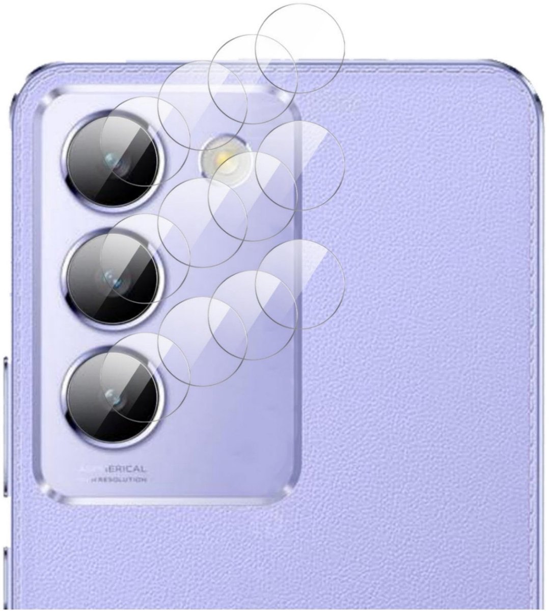 Dailygoods- Cameralensbeschermer Ultradun - HD Gehard Glas - 4 Stuks - Reinigingsgereedschap - Compatibel met VIVO V40 SE - Hoge Lichtdoorlatendheid - Camera Protector