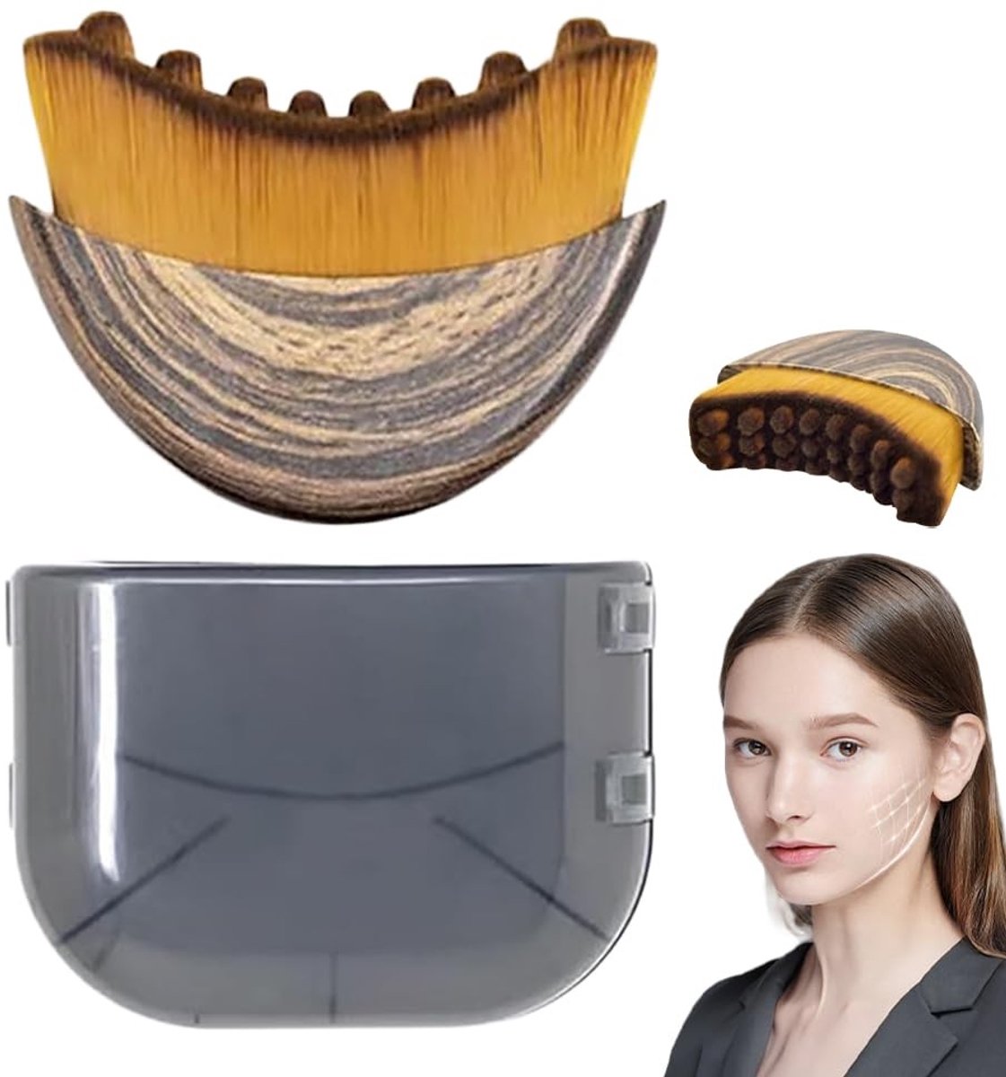 Dailygoods- Gezichtsborsteltje Ergonomisch Ontwerp - Lymfemassage - Contourborstel - Gezichtsdroogborstel - Lichaamsborstel - Effectieve Lymfedrainage - Gezichtsmassageborstel