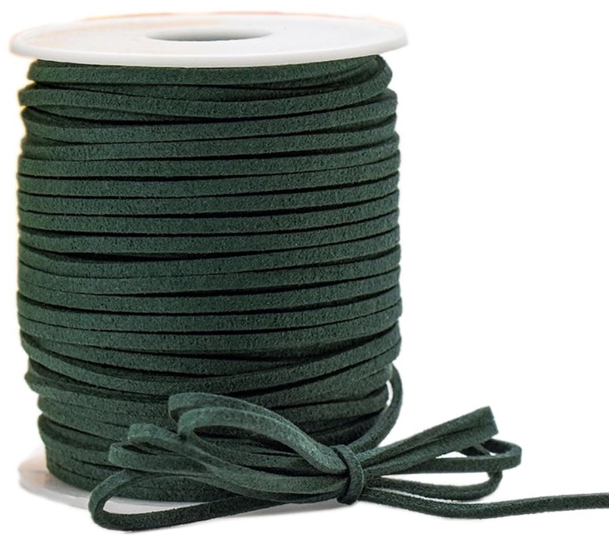 Dailygoods- Knutselkoord 3 mm x 45 m - Gevlochten Imitatie Suède - Leren Touw - Decoratieband - Cadeaulint - Voor Doe-het-zelf Sieraden - Sieradenkoord