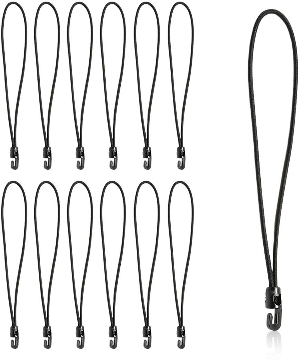 Dailygoods- Elastische Haken 12 Stuks - 26 cm - Multifunctionele Rubber Spanners - Expander met Haken - Outdoor/Verankeren - Hoge Elasticiteit