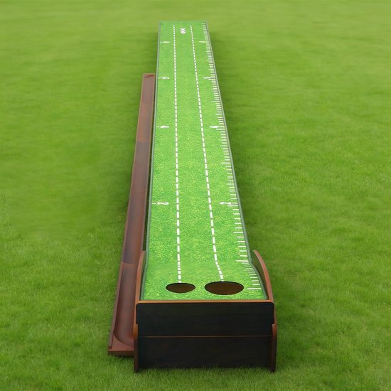 Puttinggreen - Golf Trainingshulp - Golf Vaardigheden Verbeteren - Dubbele Gaten - 300x26.5 cm - Groen — afbeelding 4