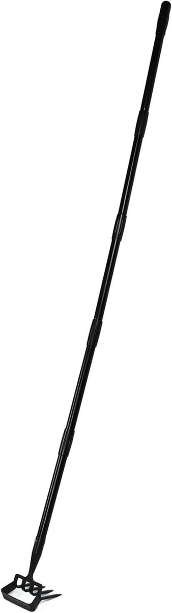 Hand Rake - Onkruid hark Tuin hark - Bodem losmaken - Verstelbare lengte - 43 cm - Zilver — afbeelding 4