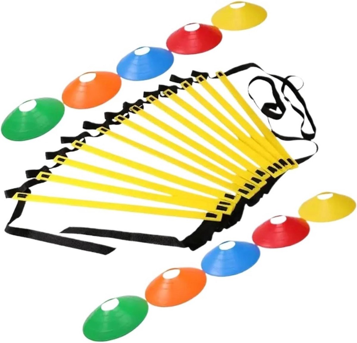 Behendigheid Ladder - Snelheidstraining Ladder - Voetbal Training - Verbeterde Coördinatie - Verschillende Lengtes - Zwart
