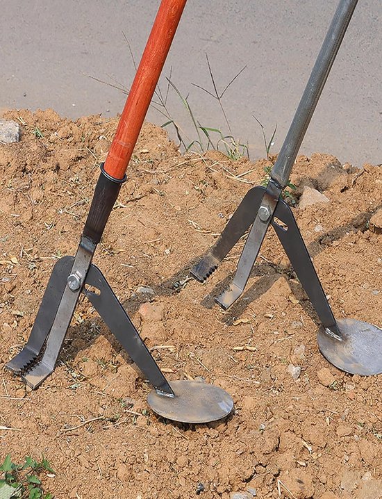 Zaailingstrekker Gereedschap - Wortelverwijderaar Stronken - Boomstronken Verwijderen - Ergonomisch Hefboomontwerp - 0-18 cm Klem - Zwart — afbeelding 3