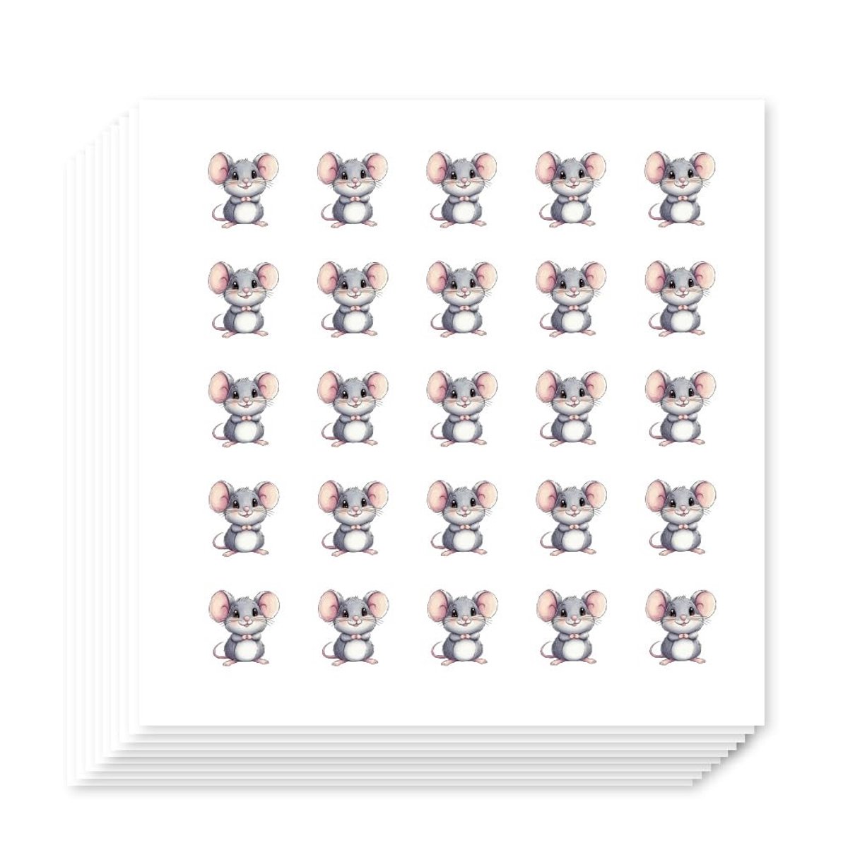 Dailygoods- Planner Stickers 500 Stuks - Schattige Muis Stickers - Scrapbook Stickers - Knutsel Stickers - Feestdecor Stickers - 1,27 cm Groot