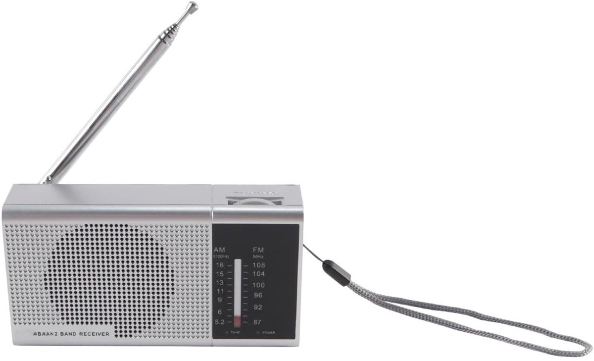 Dailygoods- Draagbare Radio - Noodradio - AM/FM Ontvanger - Eenvoudig te Bedienen - Ideaal voor Senioren - Werkt op Batterijen