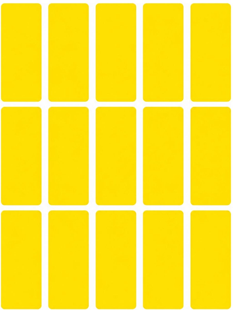 Herma weckpot etiket stickers - geel - 20 x 50 mm - 480x stickers - verwijderbaar