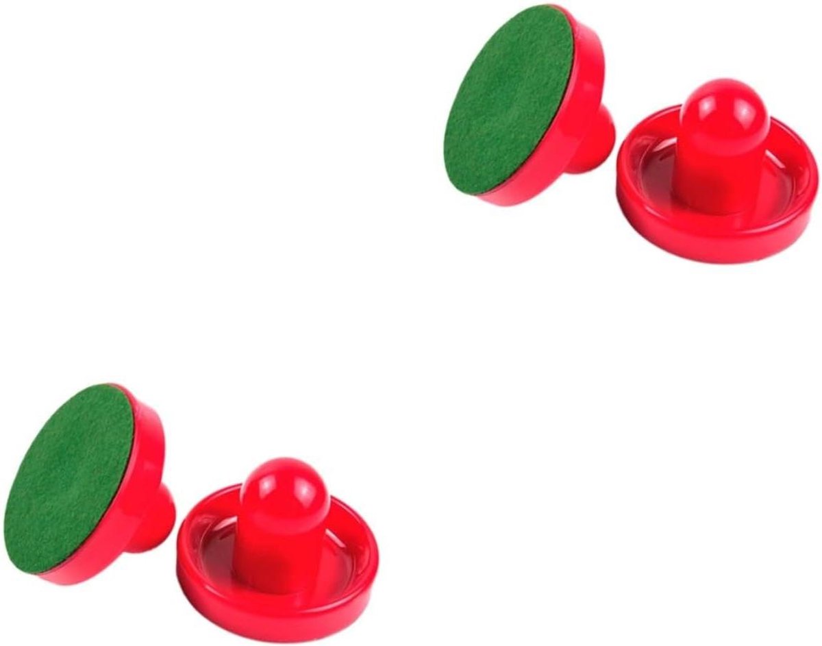 Airhockey Peddels - Puck Pushers - Spel Vervanging - Ergonomisch Ontwerp - 4 Stuks - Rood