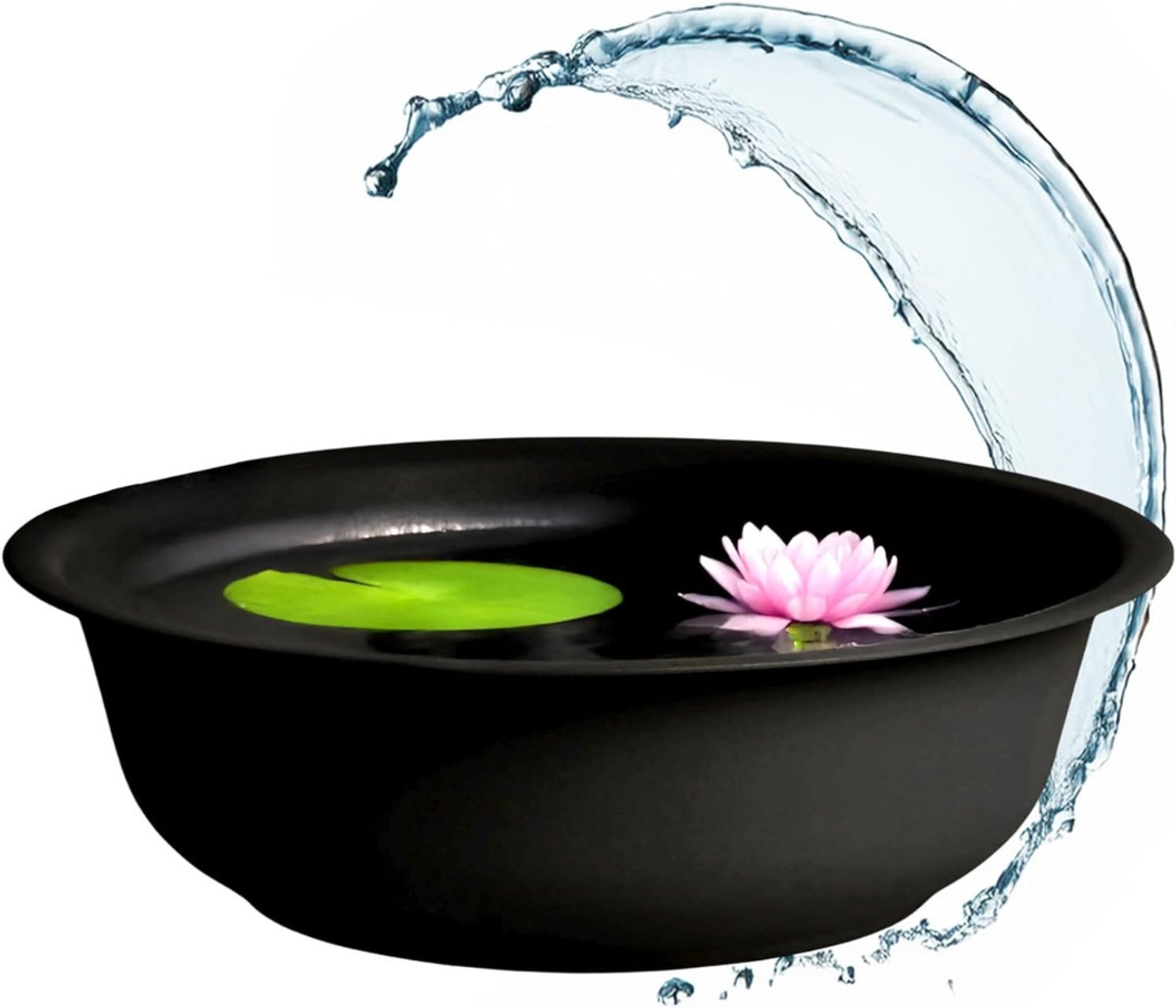 QUOVO® Vijverbak - Vijver - Waterschaal - Zwart - 52cm x 52cm x 13cm