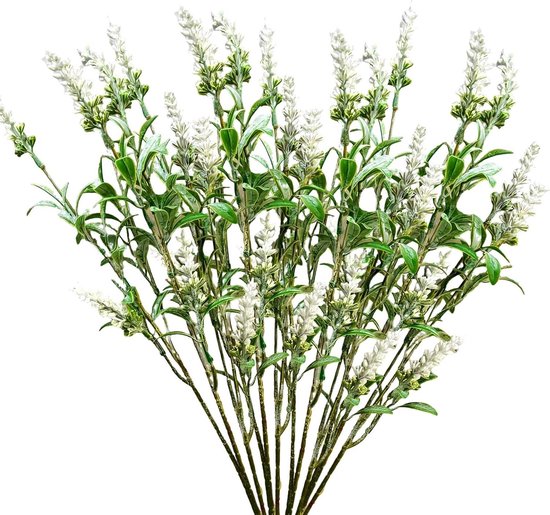 Kunstlavendel Bloemen - Namaakplanten Decoratie - Buiten Decoratie - UV Bestendig - 4 Bundels - Paars