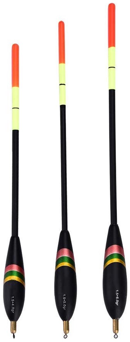 Dailygoods- Visdobbers Grof - Drijft Bobbers 3 Stuks - Gewogen Visdobbers 1.5g/5g/6g - Lichtgewicht - Premium Kwaliteit - Uitstekende Prestaties - Vissersfloat