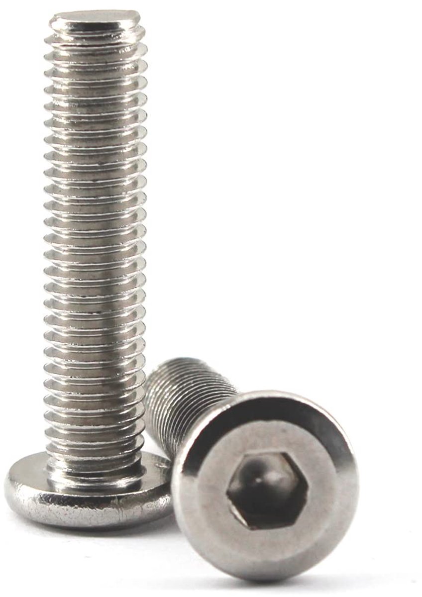 Dailygoods- Schroef M8x35 - Platte Kop - Zeskantschroef - 304 Roestvrij Staal - Pack van 20 - Corrosiebestendig - Bout