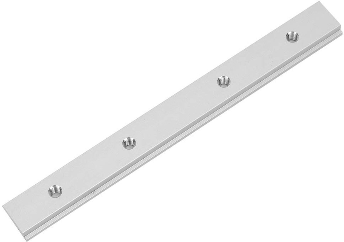 Dailygoods- Miterbar 200mm - T-slot Rail - Aluminium Legering - Verstelbare Gids - Multi-Hole Ontwerp - Geschikt voor Houtbewerking - T-track