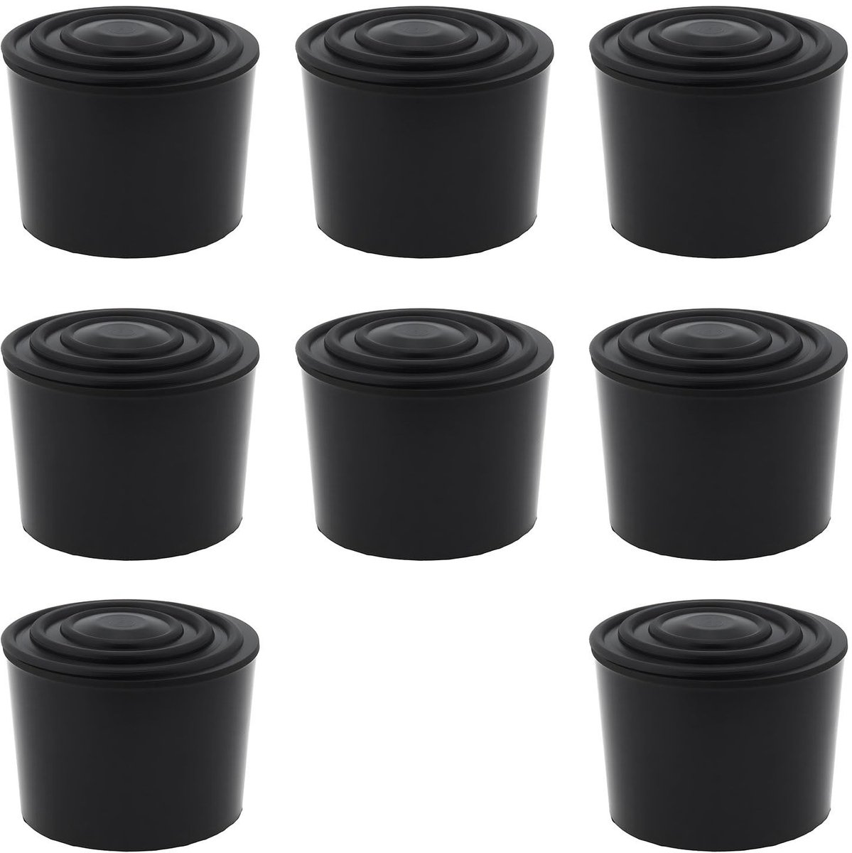 Dailygoods- Laddervoet Rubber - 8 Stuks - Antislip - Hoogwaardige Elasticiteit - Geschikt voor 30mm Cirkelladder - Bescherming tegen Krassen - Ladderdop