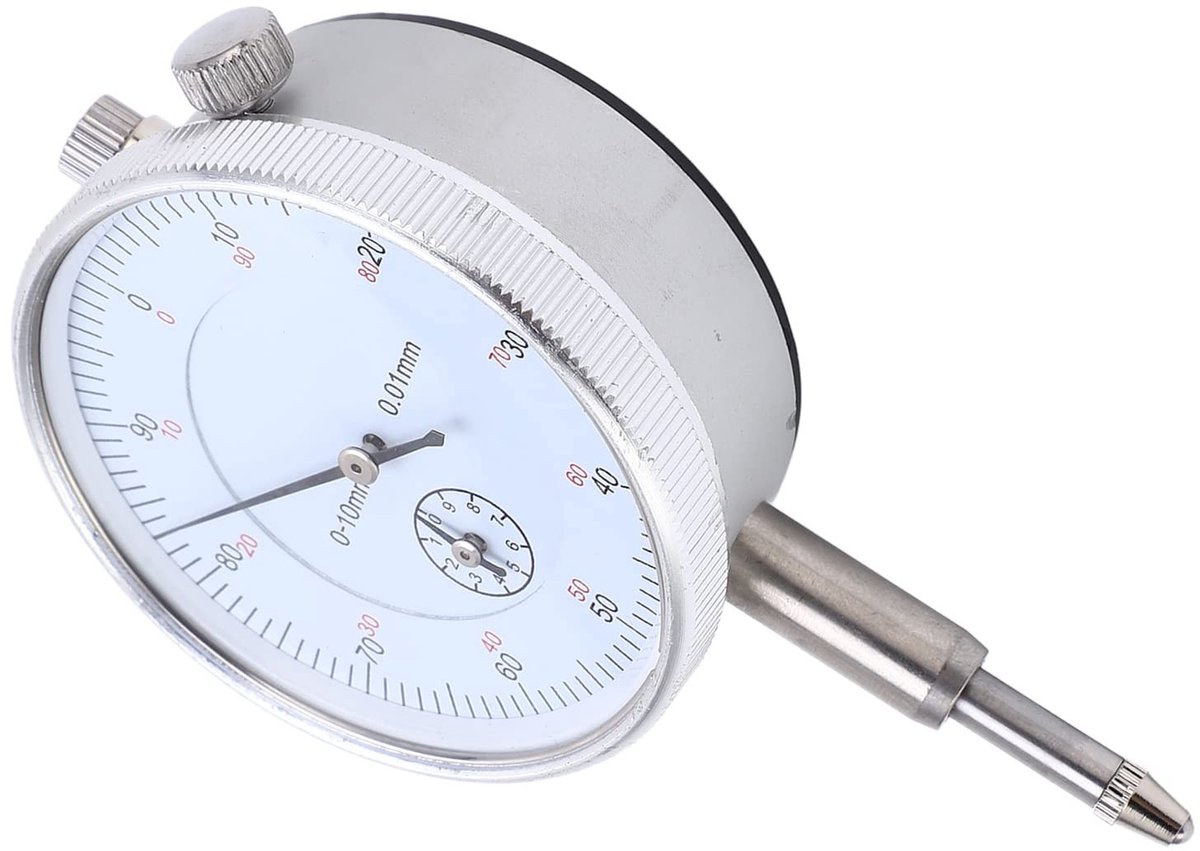Dailygoods- Meetklok Schokbestendig - Mechanische Wijzerplaat - Roestvrij Staal - Transparant Deksel - Hoge Nauwkeurigheid - Slijtvaste Structuur - Indicator