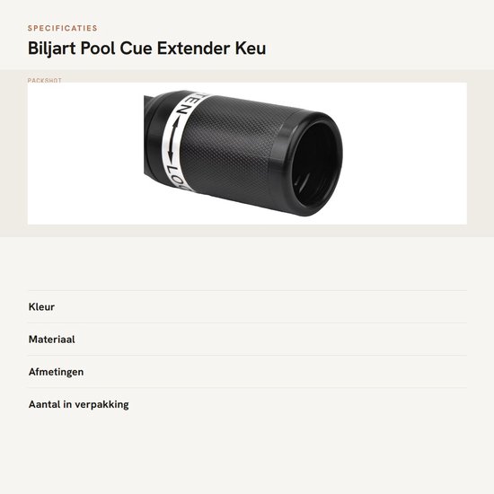 Allecto - Biljart Pool Cue Extender - Keu Verlenger - Hoogwaardig Kunststof - Pool Biljart Benodigdheden - Snooker Accessoire - Voor Poolliefhebbers van Allecto — afbeelding 4