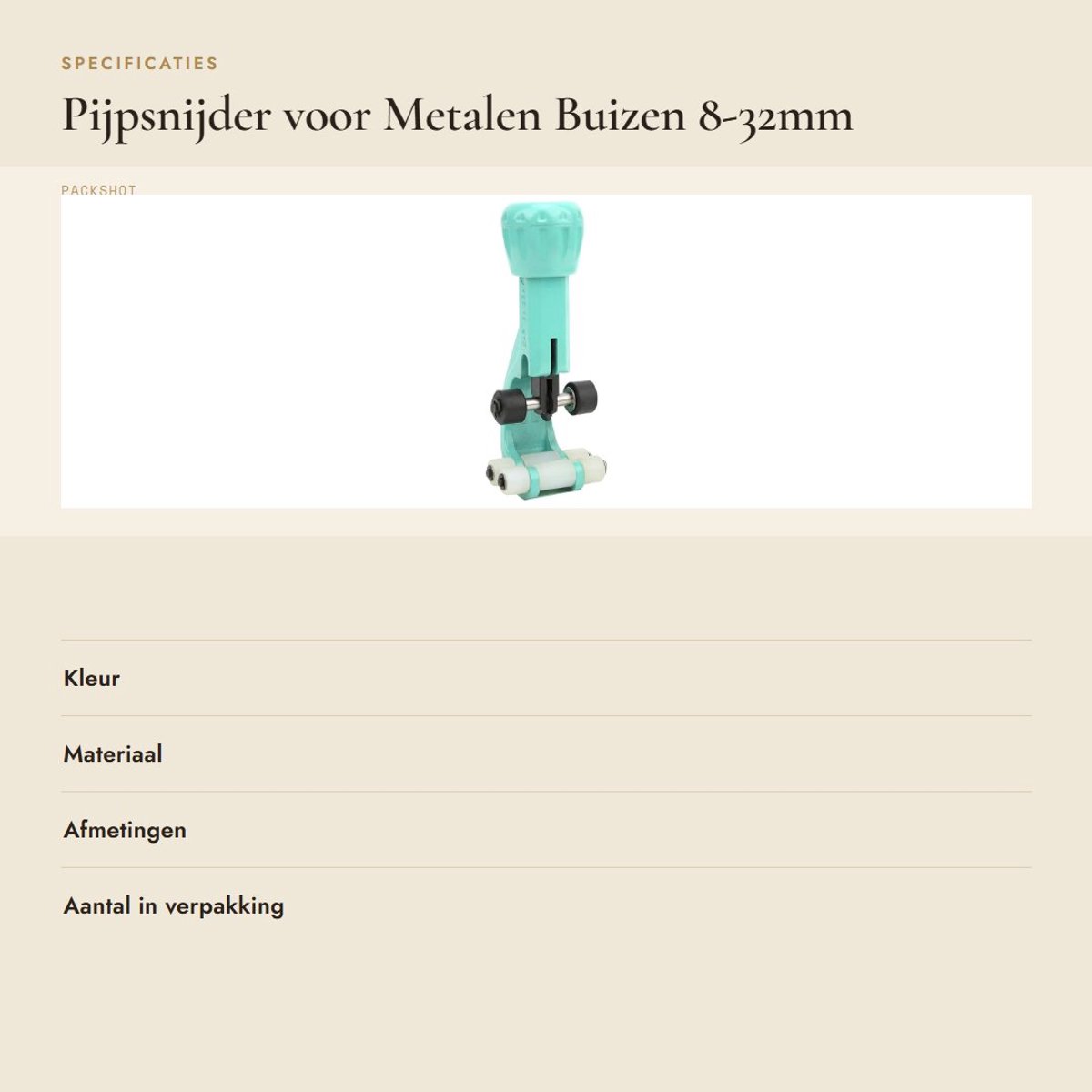Dailygoods- Pijpsnijder Gelegeerd Staal - Loodgietersreparatie - Roestvrij Staal - Buizen Snijden 8-32mm - Handgereedschap - Compact 137mm - Buizensnijder thumbnail 4