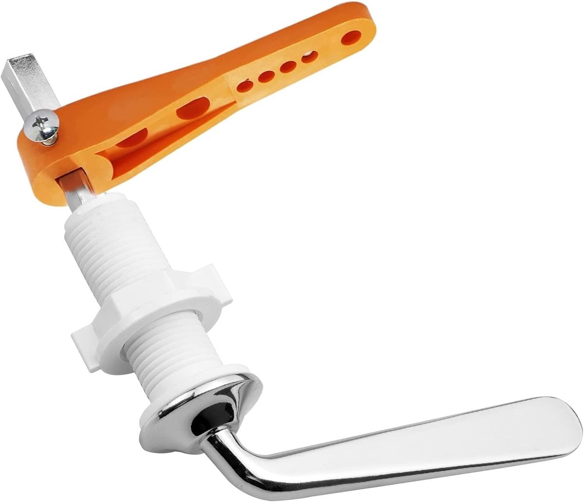 Dailygoods- Spoelhendel Verchroomd - Verstelbare Armgreep - Watertank Handvat - Zinklegering - Eenvoudig te Installeren - Inclusief Bevestigingsmoer - Toilet Handvat