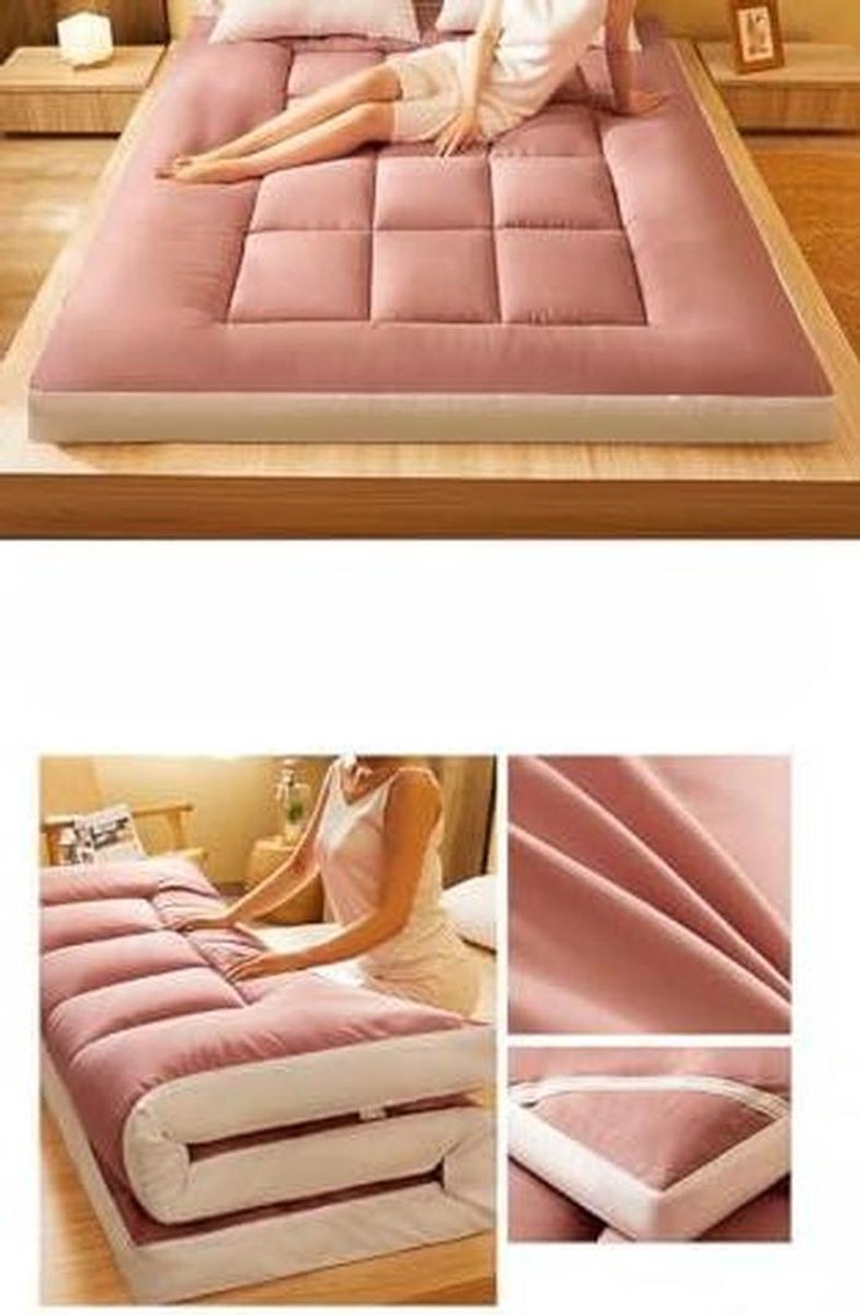 Japanse Futonmatras - Vloermatras Opvouwbaar - Comfortabel Slapen - Ademend Ontwerp - 110 x 190 cm - Grijs