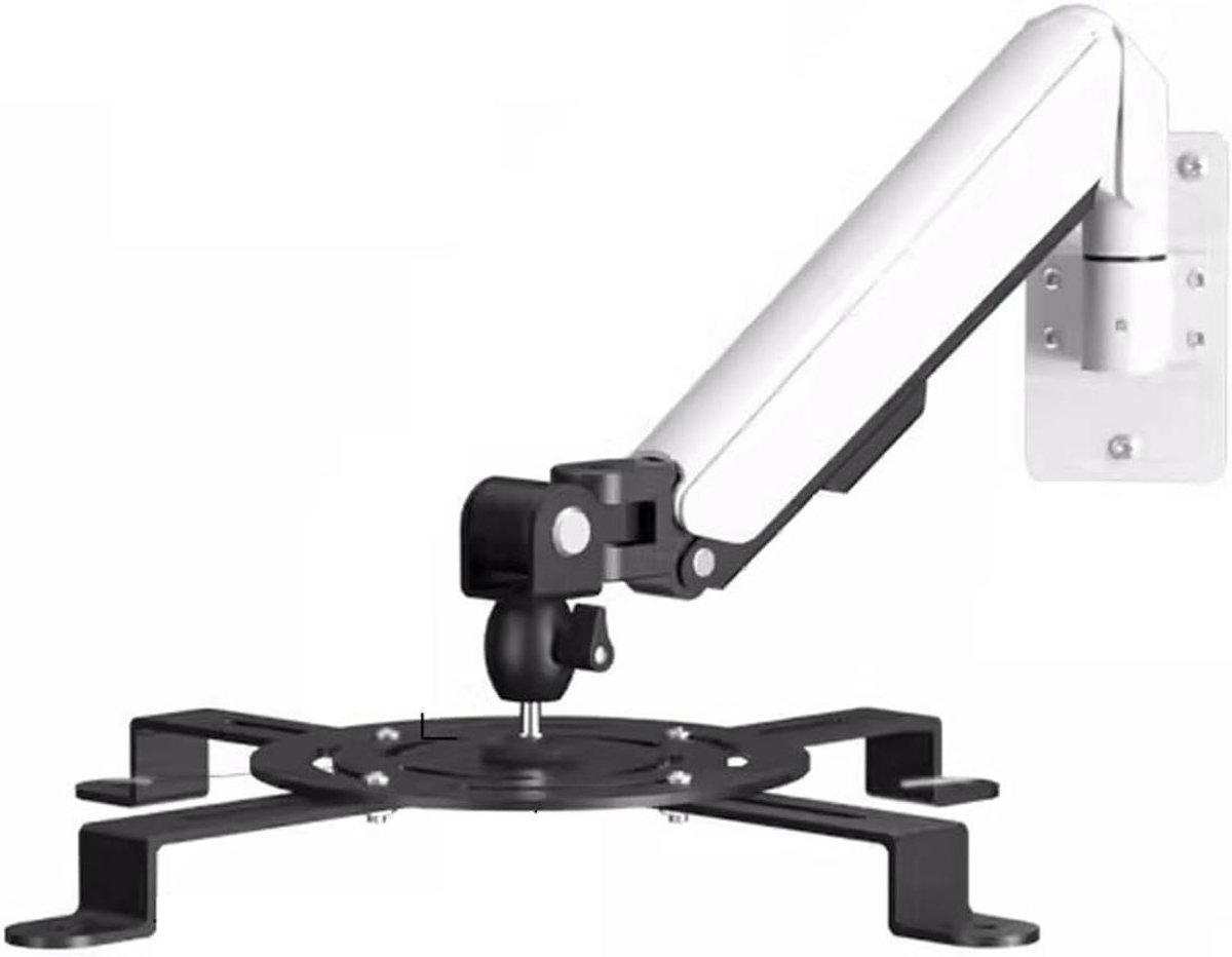Uitschuifbare projector Projectorbeugel Opvouwbare ophangbeugel Wandgemonteerde ophangbeugel Universele telescopische roterende projectorbeugel Projector wandmontage(White,Single section)