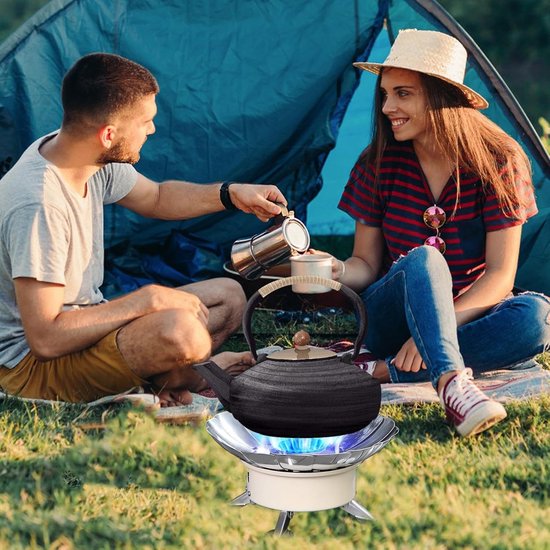 Camping Keuken - Buiten Koken - Tent Kamperen - Windbestendige Brander - 13.5cm Hoog - Zilver van Camping — afbeelding 2