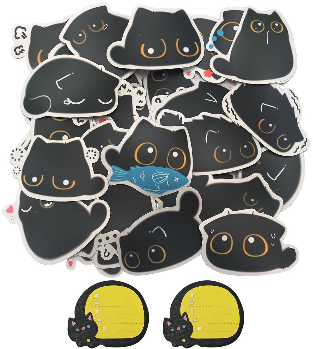 Dailygoods- Kittenstickers 40 stuks - PVC Stickers - Cartoondieren - Notities - DIY Decoratie - Gemengde kleuren