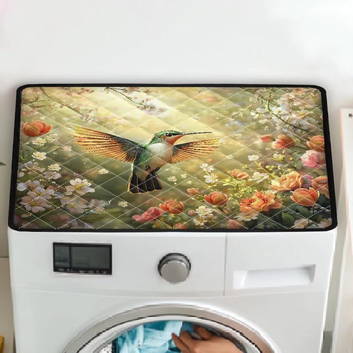 Wasmachine Droger Hoes Apparaat Cover Huishoudelijk Gebruik Levendig Bloemenpatroon 24 x 197 Inch Multicolor