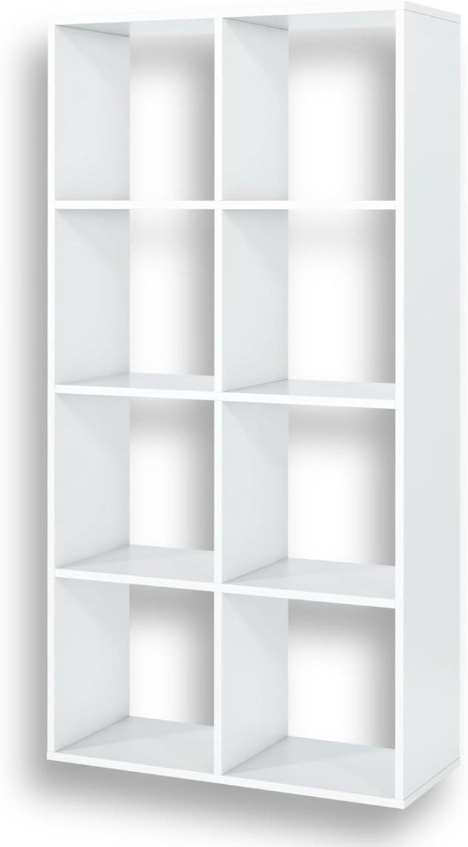 Boekenkast met vakken - Staande kast - Boeken opbergen - Flexibel te plaatsen - 72x30x142