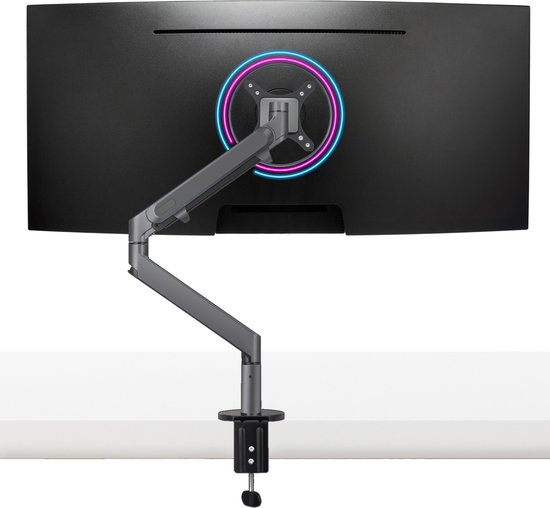 LEVANTU® Heavy Duty Monitor Arm voor - Monitorbeugel met Gasveer - Ultrawide monitor arm - Monitor beugel tot 35 inch -10 kg- Monitor standaard - Zwart Mat