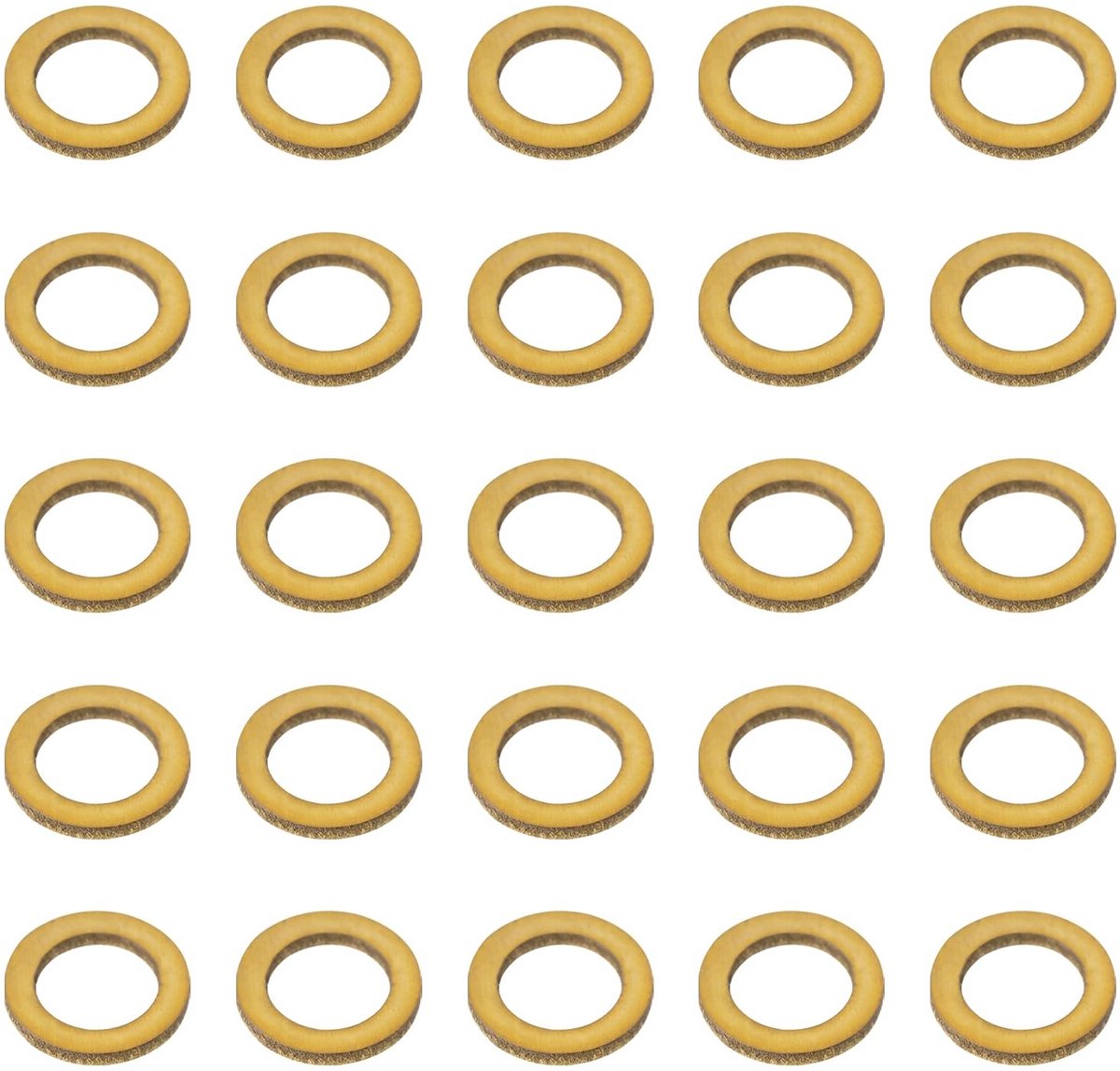 Dailygoods- Sluitringen 100 stuks - Messing - 5 x 3,2 x 0,5 mm - Modelbouw - Slijtvast - Drukbestendig - Vulringen