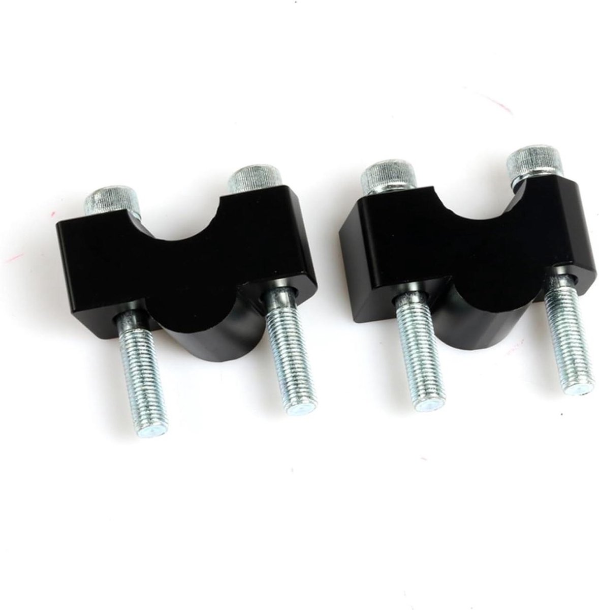 Motorfiets Stuurverhogers - Stuur Riser Mount - Rijcomfort Verbeteren - CNC Aluminium Legering - 1 Paar - Zwart