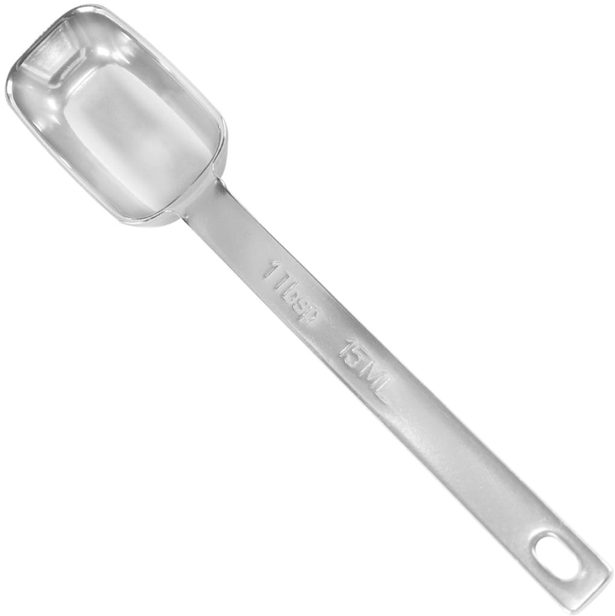 Dailygoods- Maatlepel 15 ml - Rechthoekige Maatlepel - RVS Keukenlepel - Nauwkeurige Markeringen - Ideaal voor Koffie/Thee - Stabiliteit en Gebruiksgemak
