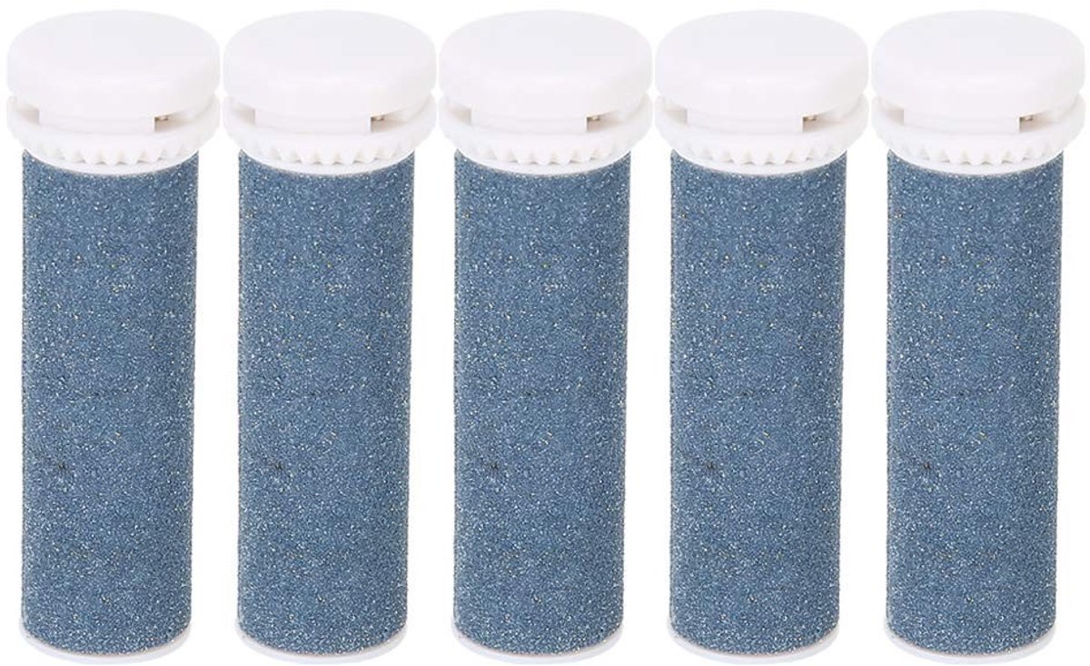 Dailygoods- Voetpedicuregereedschap Veilig - Extra Grove Vervangende Rollers - Eeltverwijderaar - Geschikt voor Mannen/Vrouwen - Wasbaar Materiaal - 5 Vervangingen